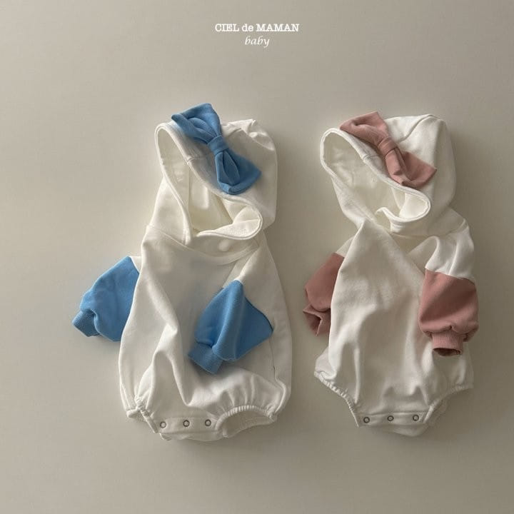 Ciel De Maman - Korean Baby Fashion - #babywear - Ribbon Hoody Body Suit - 8