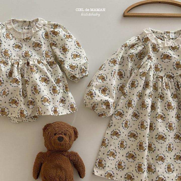 Ciel De Maman - Korean Baby Fashion - #babywear - Teddy Bear Body Suit - 9