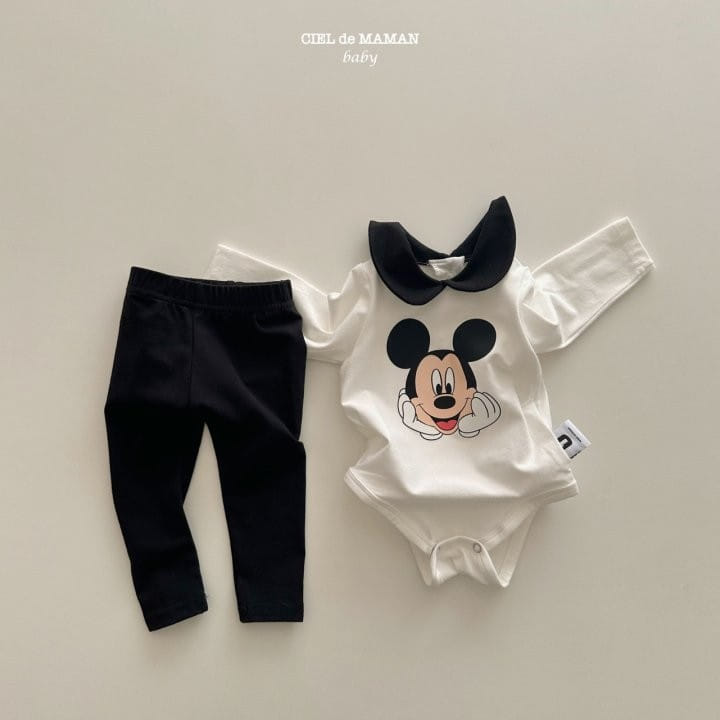 Ciel De Maman - Korean Baby Fashion - #onlinebabyboutique - Circle Collar M Body Suit - 3