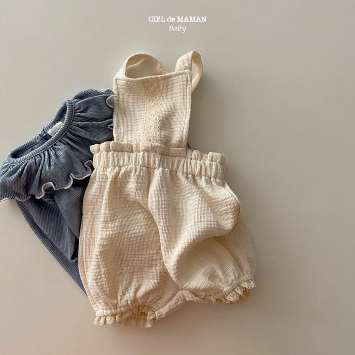 Ciel De Maman - Korean Baby Fashion - #onlinebabyboutique - Bread Dungareese - 3