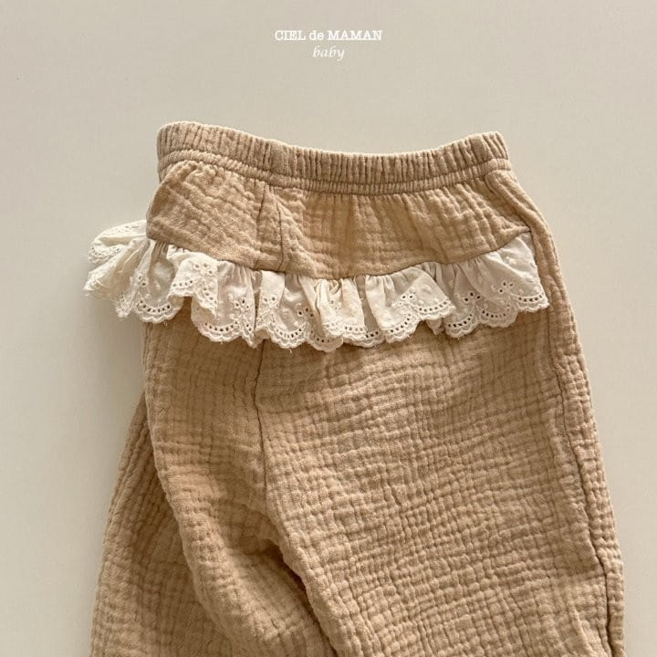 Ciel De Maman - Korean Baby Fashion - #onlinebabyshop - Lace Pants - 6