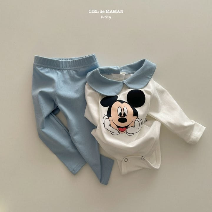 Ciel De Maman - Korean Baby Fashion - #onlinebabyboutique - Circle Collar M Body Suit - 4