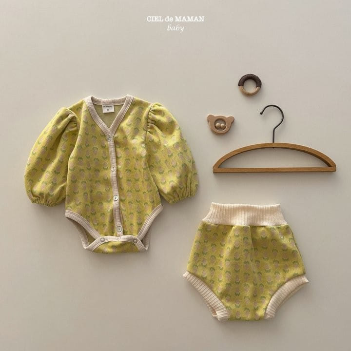 Ciel De Maman - Korean Baby Fashion - #smilingbaby - Flower Bud Body Suit - 3