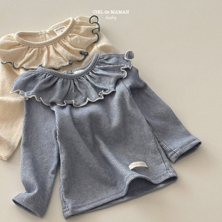 Ciel De Maman - Korean Baby Fashion - #smilingbaby - Rib Frill Body Suit