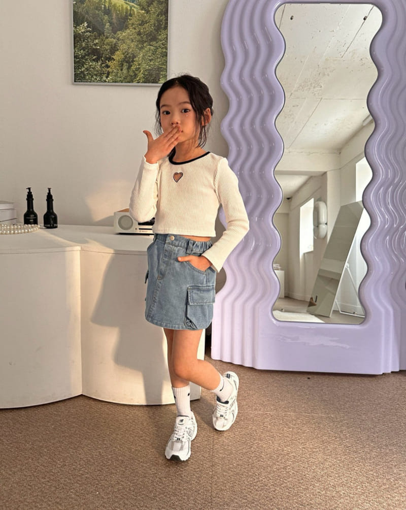 Comma - Korean Children Fashion - #Kfashion4kids - Cargo Denim Skirt - 2