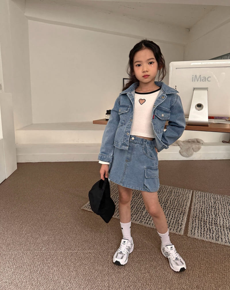 Comma - Korean Children Fashion - #childofig - Denim Shirt Jacket - 7