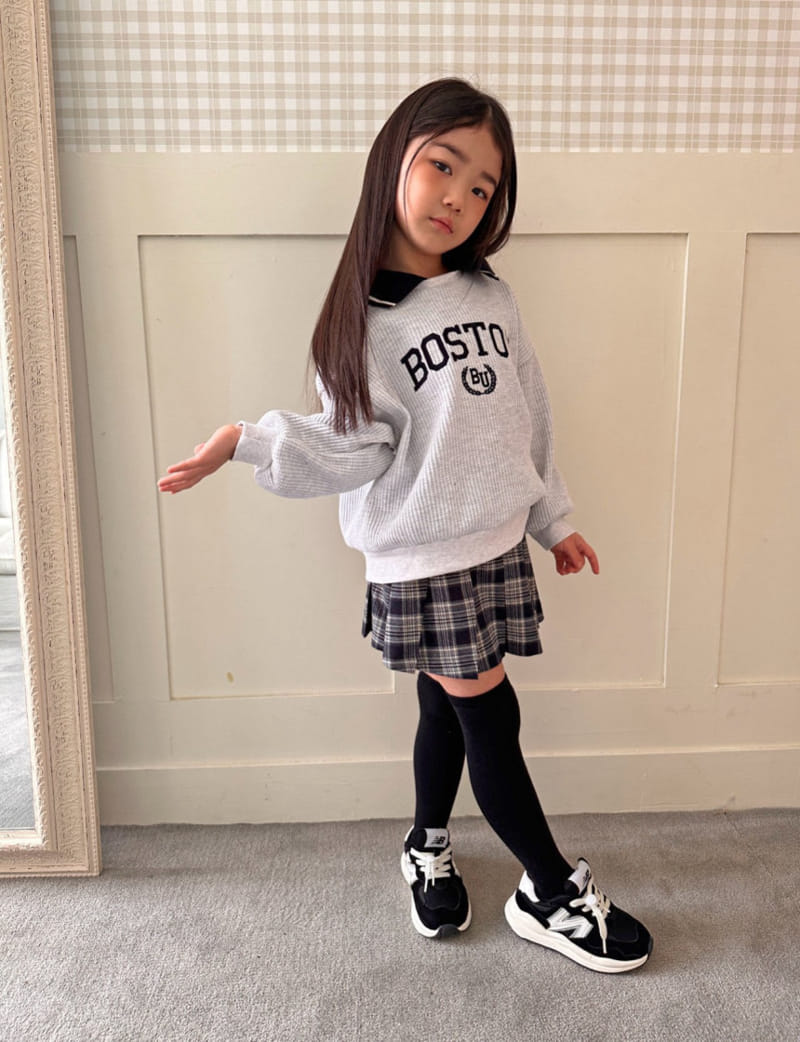 Comma - Korean Children Fashion - #childofig - Waffle Collar Sweatshirt - 5