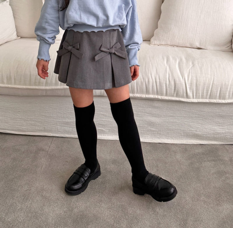 Comma - Korean Children Fashion - #childrensboutique - Ribbon Mini Skirt