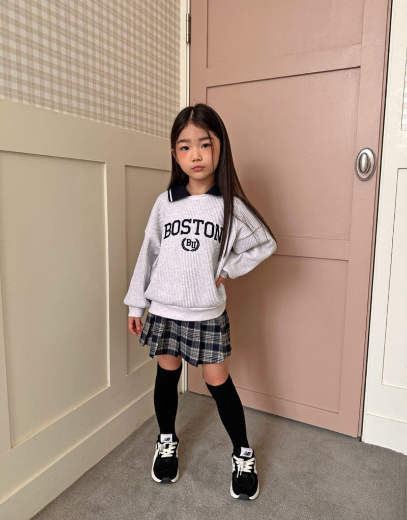 Comma - Korean Children Fashion - #childrensboutique - Waffle Collar Sweatshirt - 6