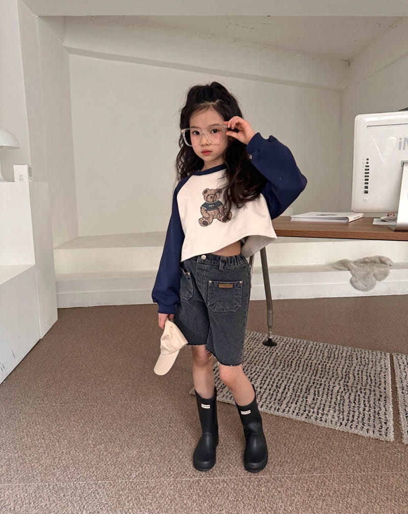 Comma - Korean Children Fashion - #childrensboutique - Bear Crop Tee - 10