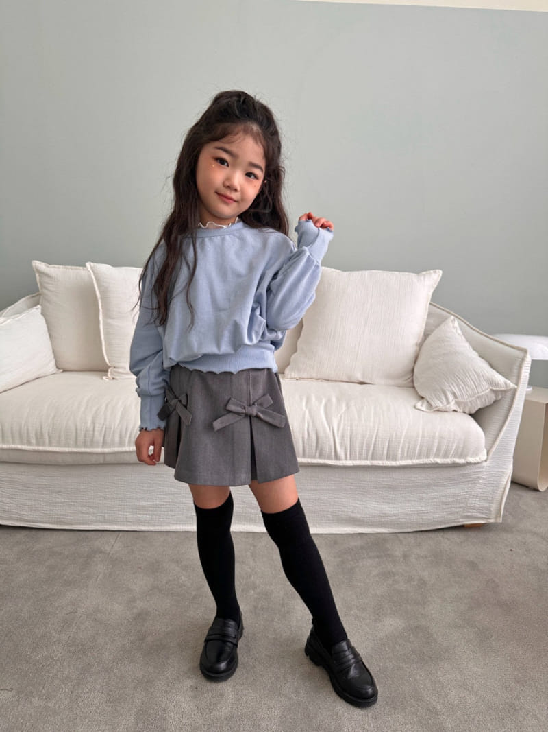 Comma - Korean Children Fashion - #designkidswear - Ribbon Mini Skirt - 2