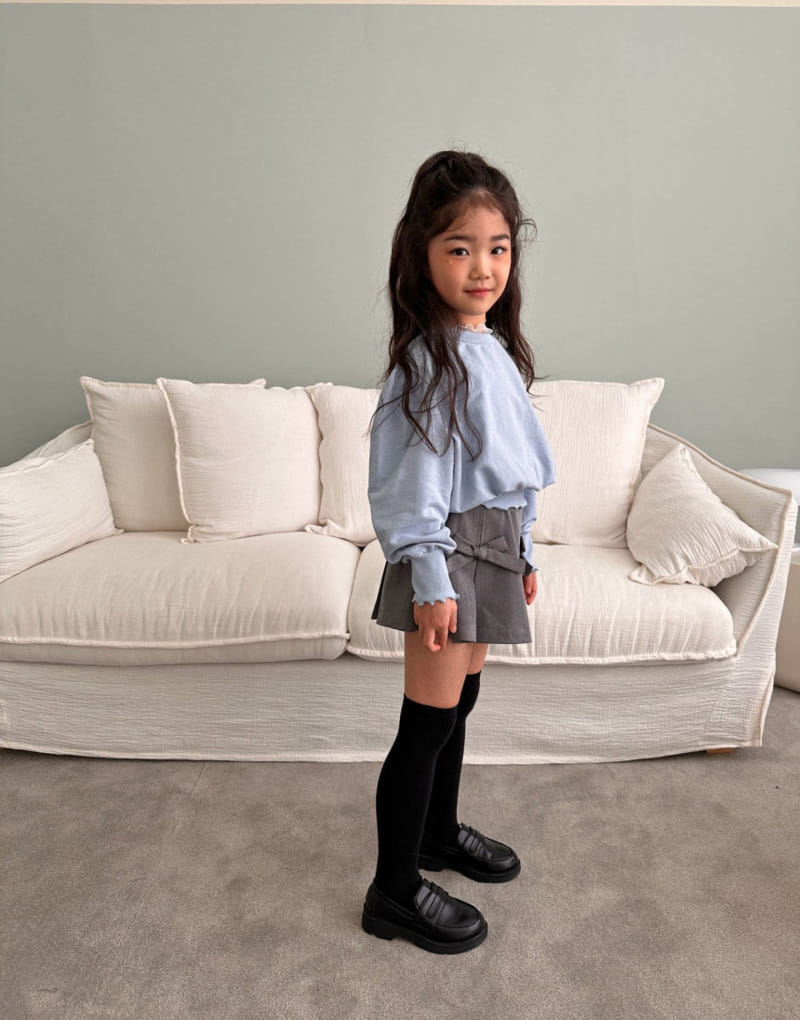 Comma - Korean Children Fashion - #discoveringself - Ribbon Mini Skirt - 3