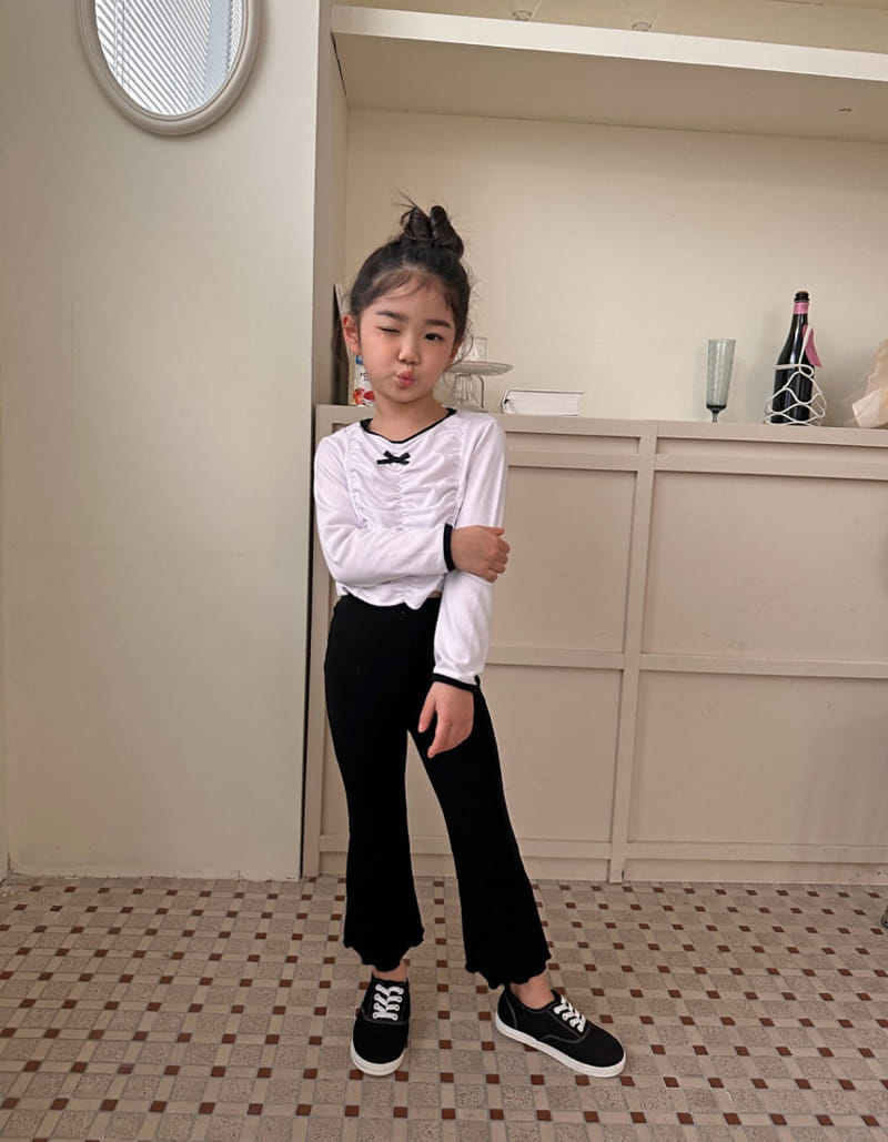 Comma - Korean Children Fashion - #discoveringself - Terry Boots Cut Pants - 6