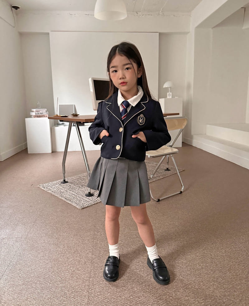 Comma - Korean Children Fashion - #kidsshorts - Embroidery Button Jacket - 11