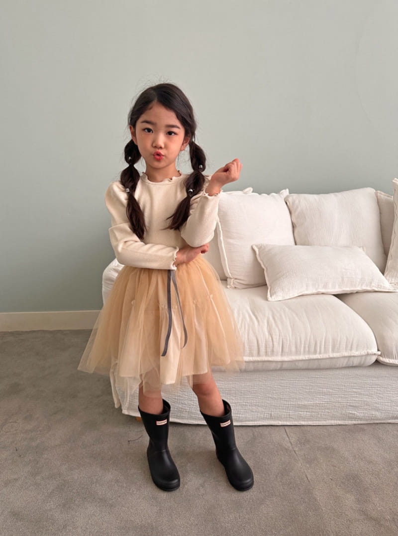 Comma - Korean Children Fashion - #kidsshorts - Terry Puff Tee - 9