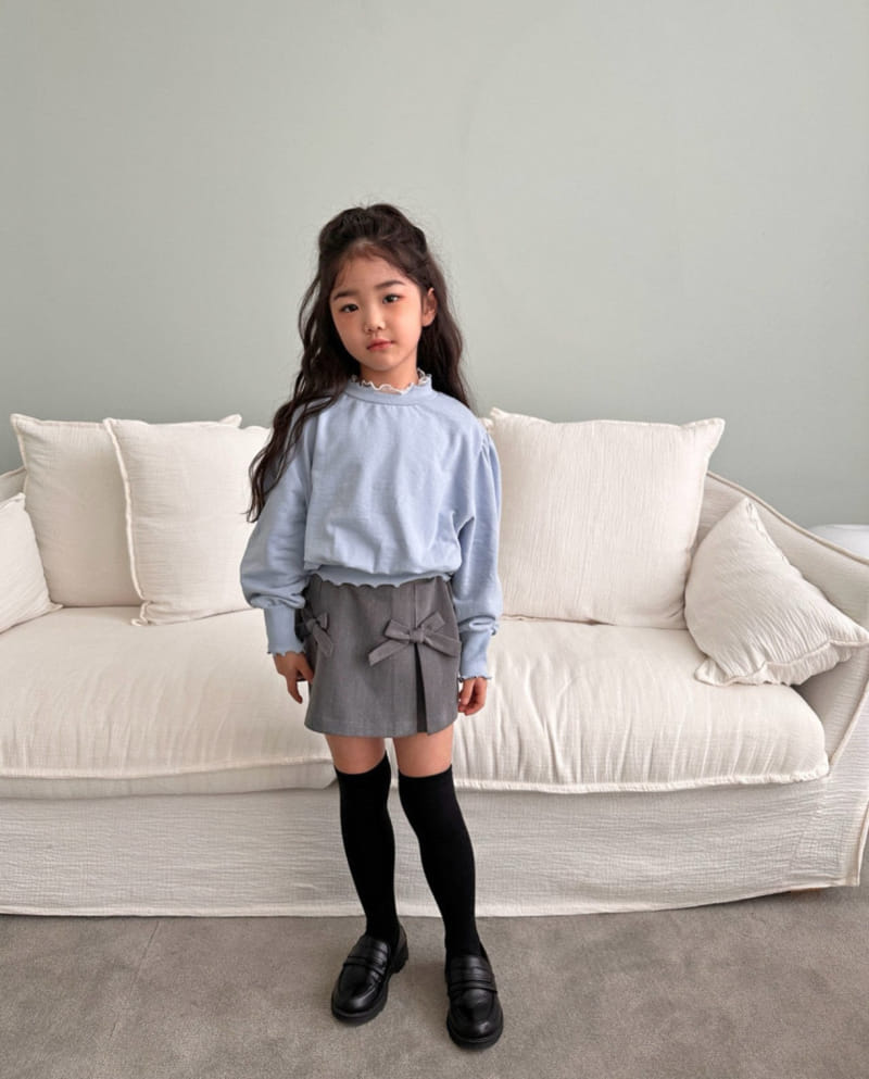 Comma - Korean Children Fashion - #kidsstore - Ribbon Mini Skirt - 6