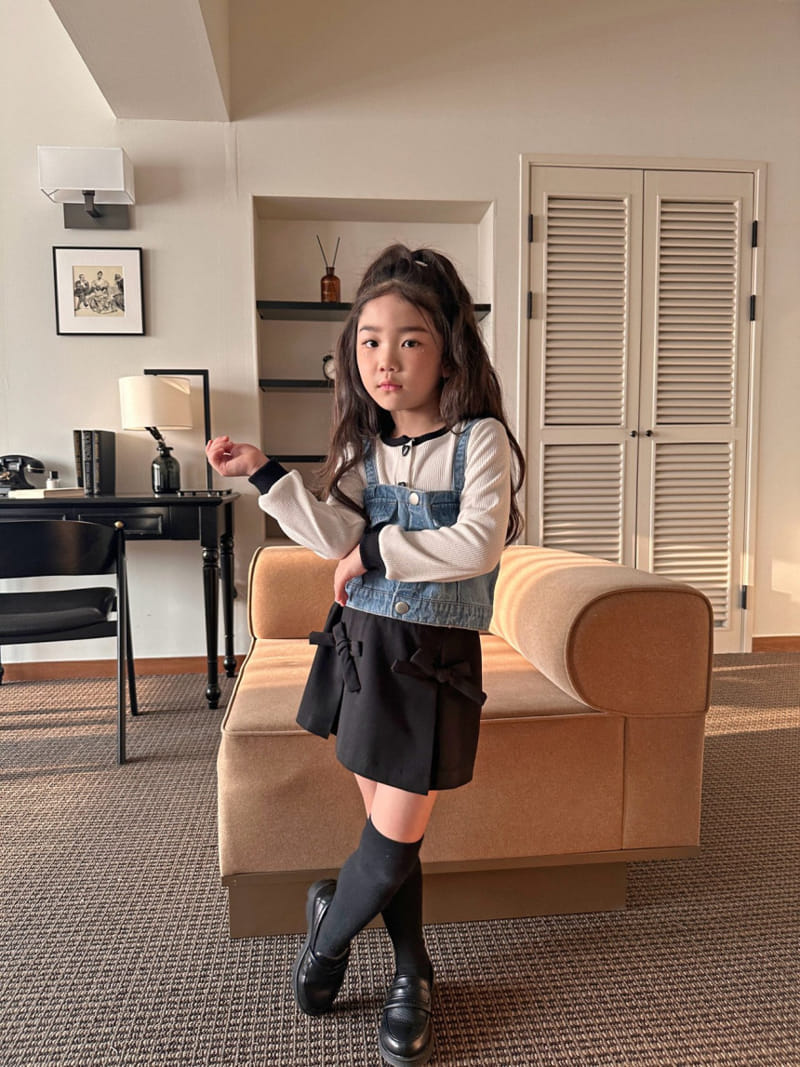 Comma - Korean Children Fashion - #kidsstore - Denim Bustier  - 5