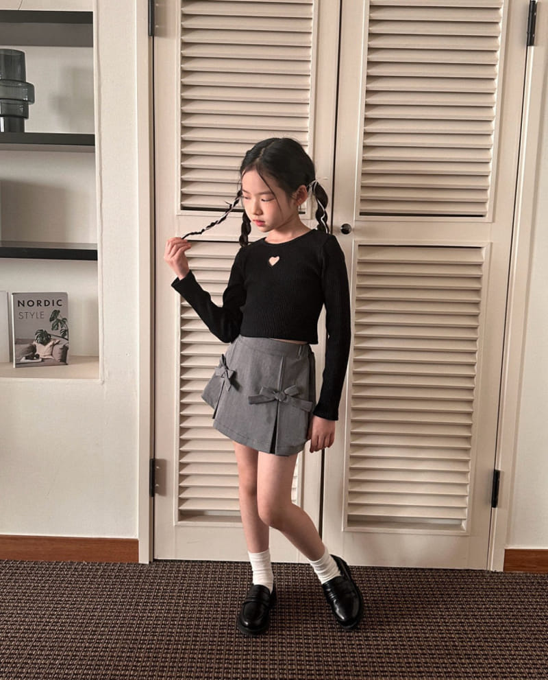 Comma - Korean Children Fashion - #kidzfashiontrend - Ribbon Mini Skirt - 7