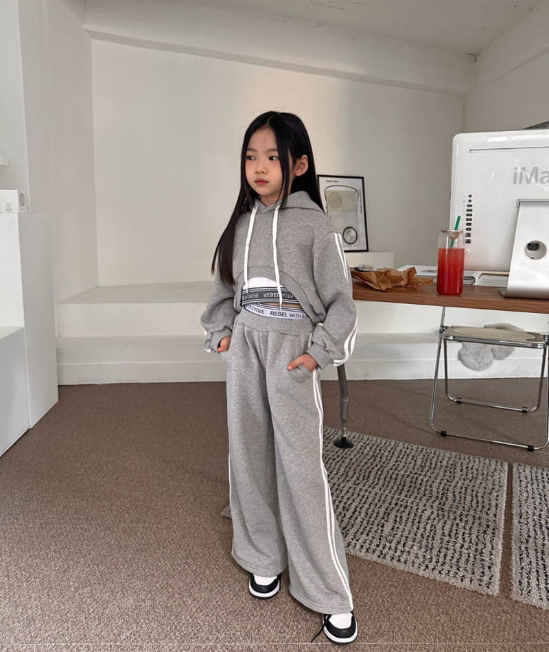Comma - Korean Children Fashion - #kidzfashiontrend - Two Line Hoody  - 3