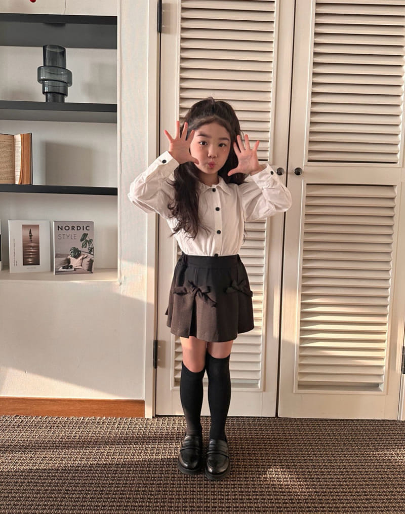 Comma - Korean Children Fashion - #littlefashionista - Ribbon Mini Skirt - 9