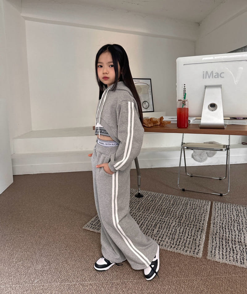 Comma - Korean Children Fashion - #littlefashionista - Two Line Hoody  - 5