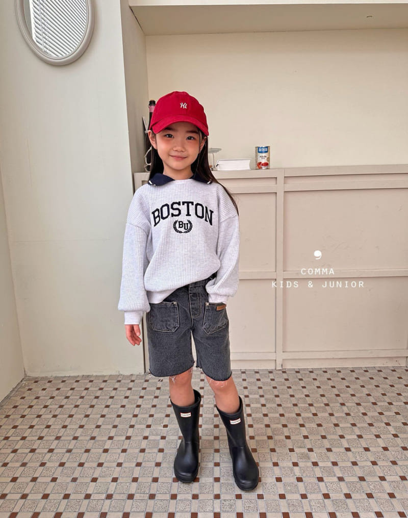 Comma - Korean Children Fashion - #magicofchildhood - Waffle Collar Sweatshirt