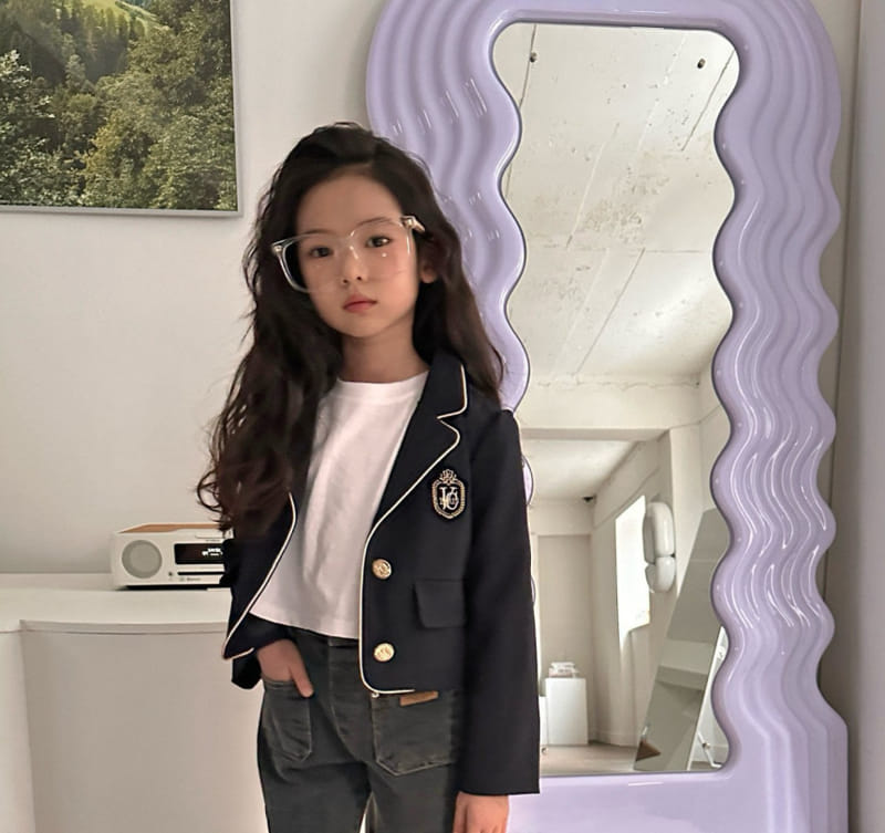 Comma - Korean Children Fashion - #minifashionista - Embroidery Button Jacket