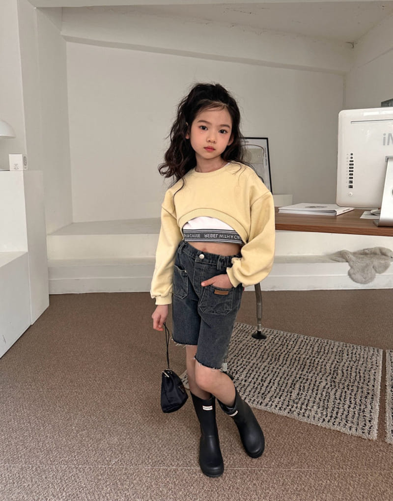 Comma - Korean Children Fashion - #minifashionista - Short Sweatshirt - 8
