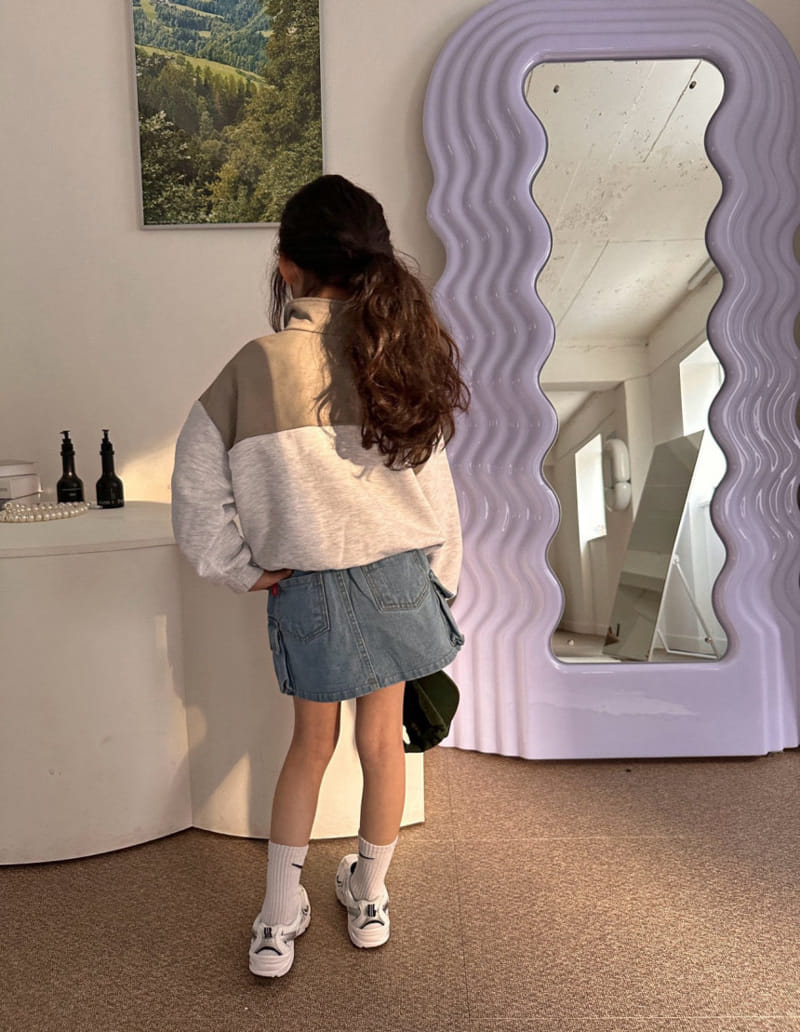 Comma - Korean Children Fashion - #prettylittlegirls - Cargo Denim Skirt - 6