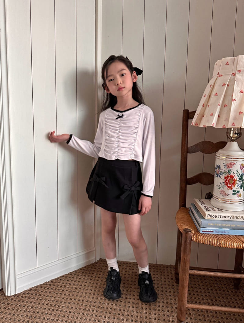Comma - Korean Children Fashion - #prettylittlegirls - Shirring Ribbon Tee