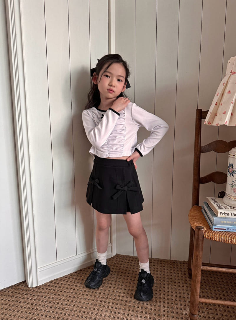 Comma - Korean Children Fashion - #todddlerfashion - Shirring Ribbon Tee - 2