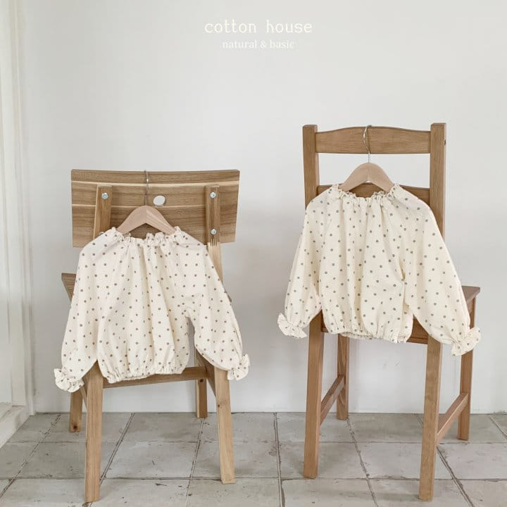 Cotton House - Korean Children Fashion - #childrensboutique - Dot Blouse