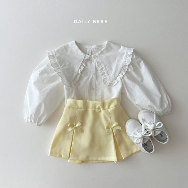 Daily Bebe - Korean Children Fashion - #Kfashion4kids - Ribbon Slit Skirt - 10