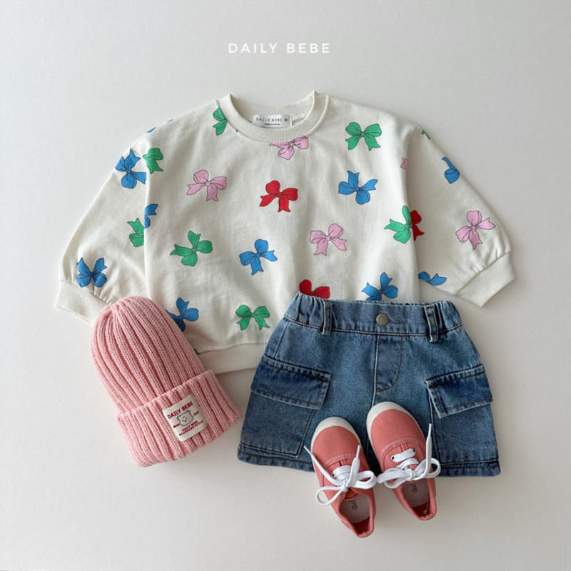 Daily Bebe - Korean Children Fashion - #childofig - Cargo Denim Skirt - 4