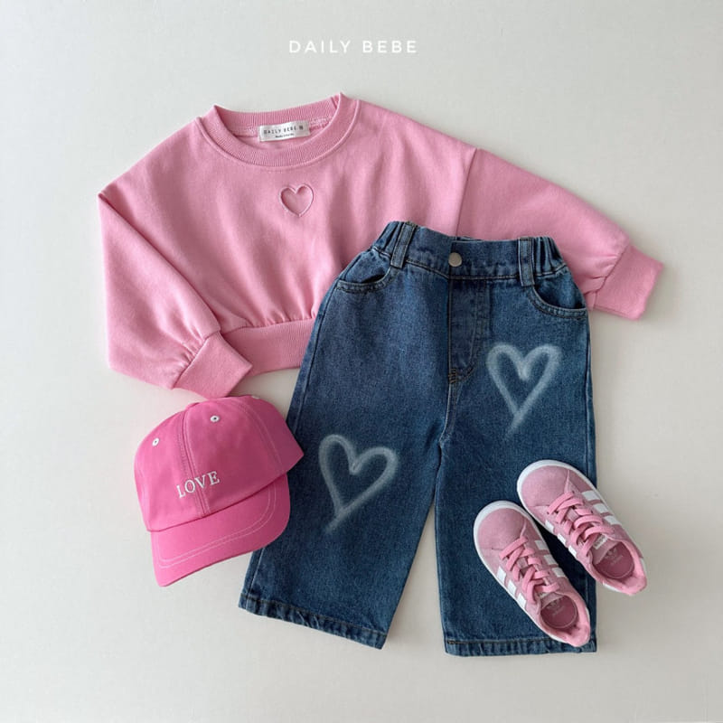 Daily Bebe - Korean Children Fashion - #childofig - Heart Punching Sweatshirt - 7