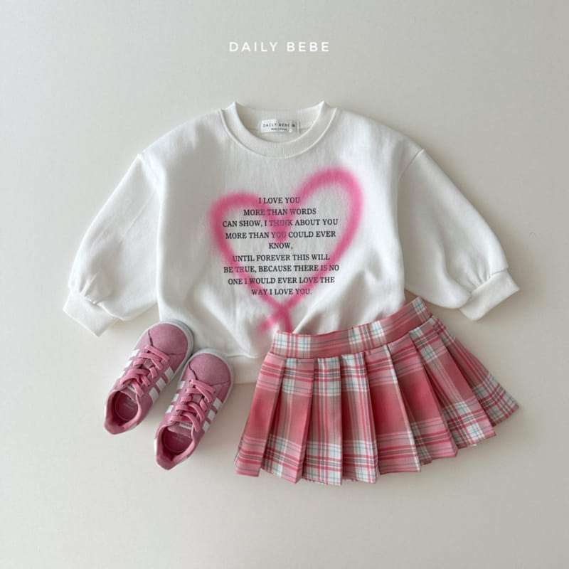 Daily Bebe - Korean Children Fashion - #childofig - Heart Spray Sweatshirt - 5