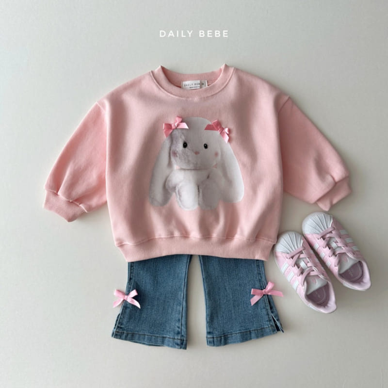 Daily Bebe - Korean Children Fashion - #stylishchildhood - Ribbon Doll Sweatshirt - 4