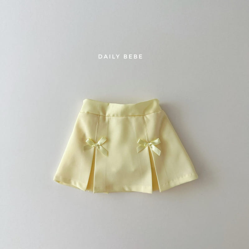 Daily Bebe - Korean Children Fashion - #childofig - Ribbon Slit Skirt - 2