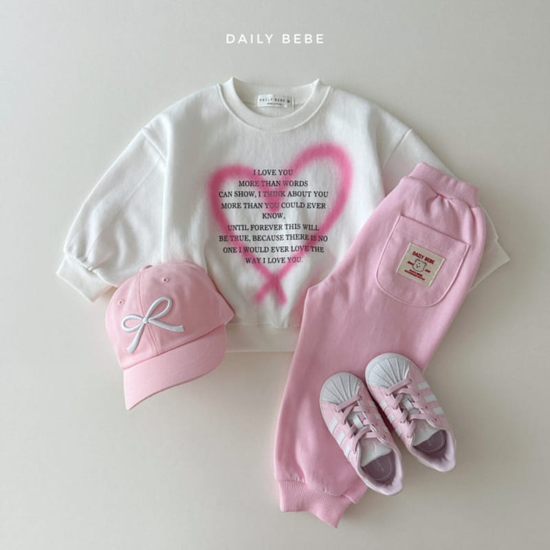Daily Bebe - Korean Children Fashion - #childrensboutique - Heart Spray Sweatshirt - 6