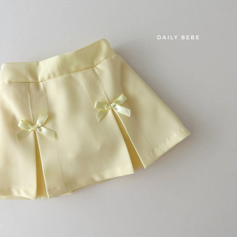 Daily Bebe - Korean Children Fashion - #childrensboutique - Ribbon Slit Skirt - 3