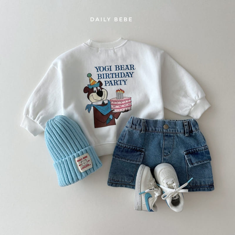 Daily Bebe - Korean Children Fashion - #designkidswear - Cargo Denim Skirt - 6
