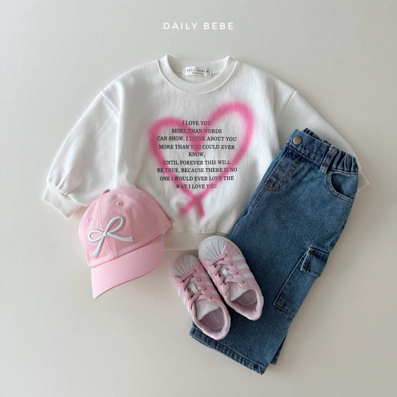 Daily Bebe - Korean Children Fashion - #designkidswear - Heart Spray Sweatshirt - 7