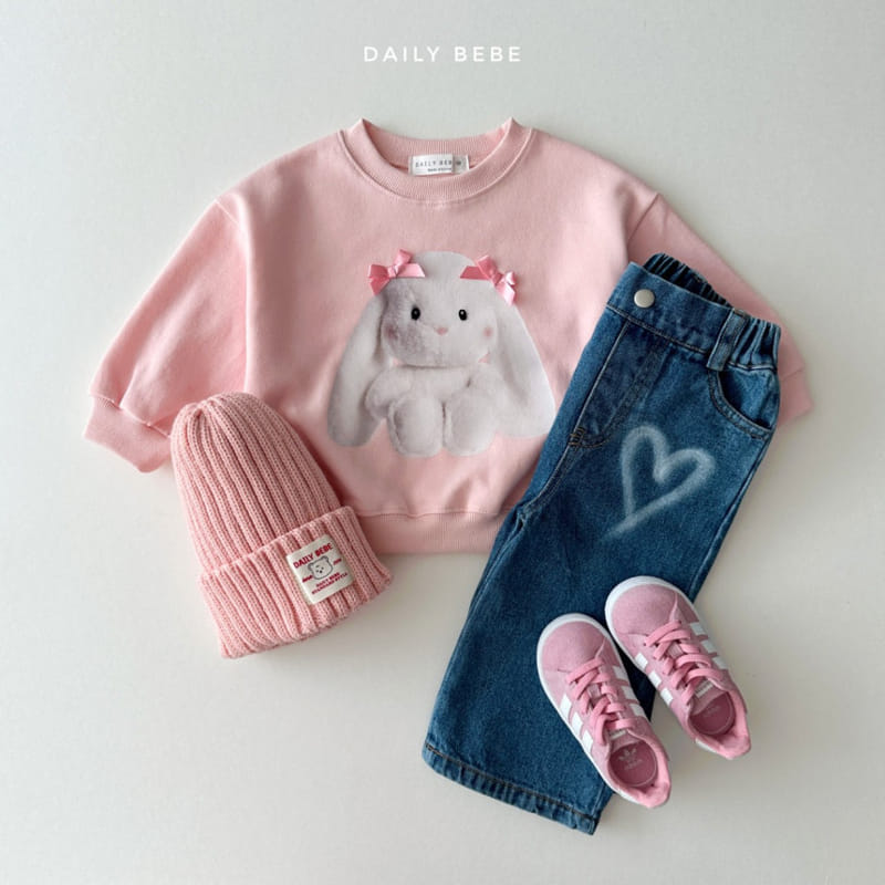 Daily Bebe - Korean Children Fashion - #designkidswear - Ribbon Doll Sweatshirt - 6