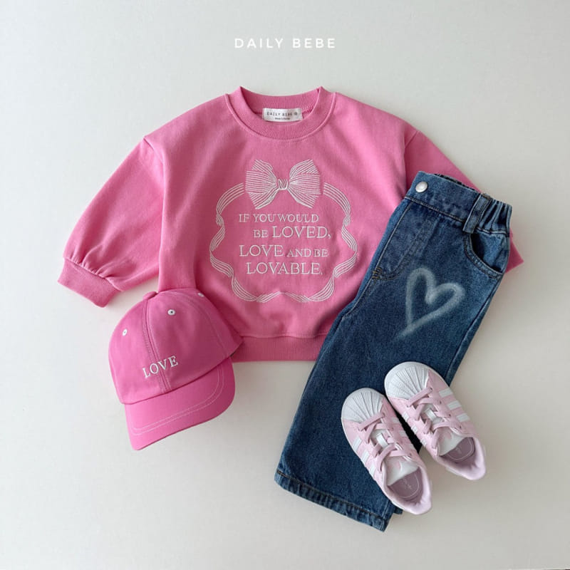 Daily Bebe - Korean Children Fashion - #designkidswear - Ribbon Embroidery Sweatshirt - 5
