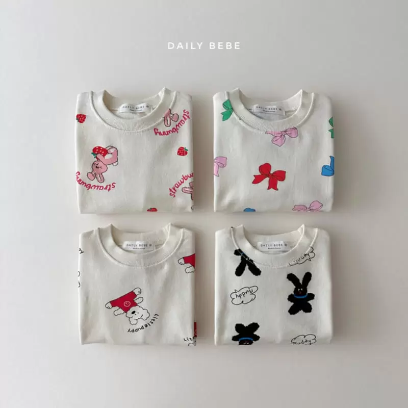Daily Bebe - Korean Children Fashion - #designkidswear - Spring Pattern Sweatshirt