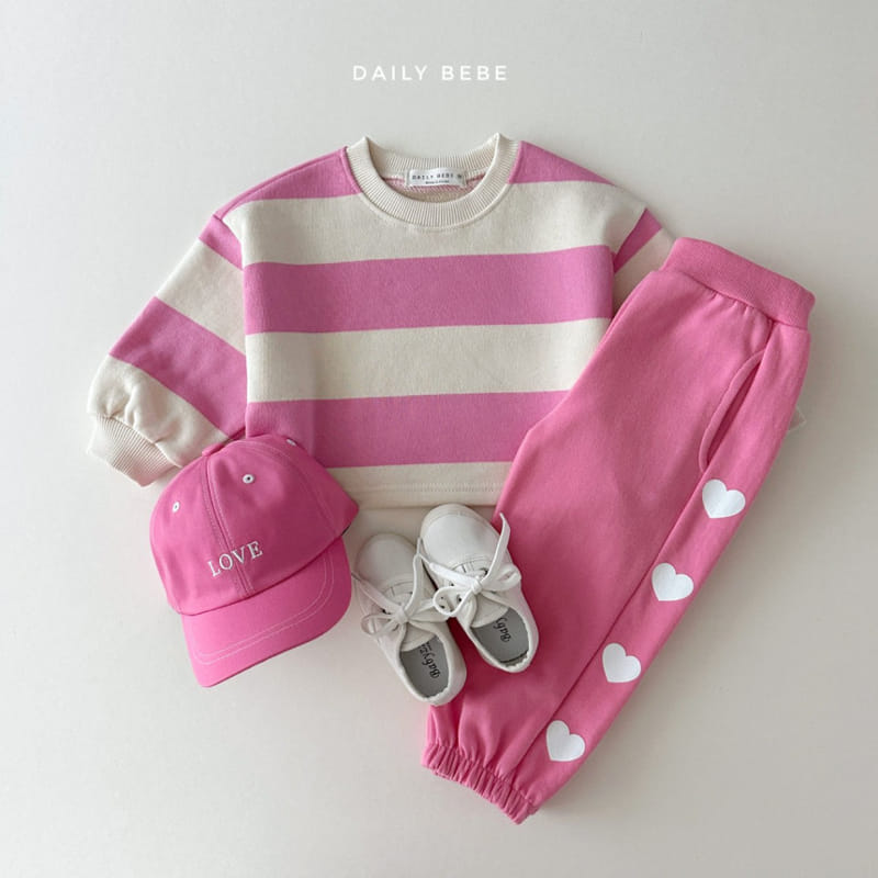 Daily Bebe - Korean Children Fashion - #designkidswear - Heart Jogger Pants - 7