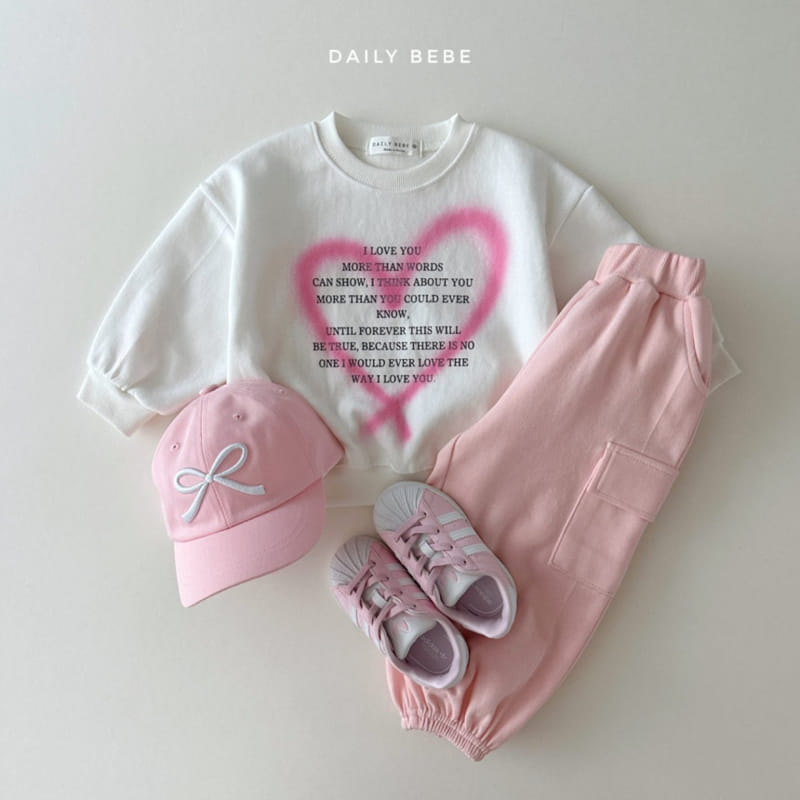Daily Bebe - Korean Children Fashion - #discoveringself - Heart Spray Sweatshirt - 8