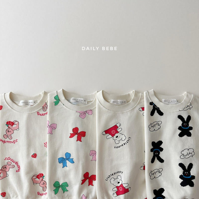 Daily Bebe - Korean Children Fashion - #discoveringself - Spring Pattern Sweatshirt - 2