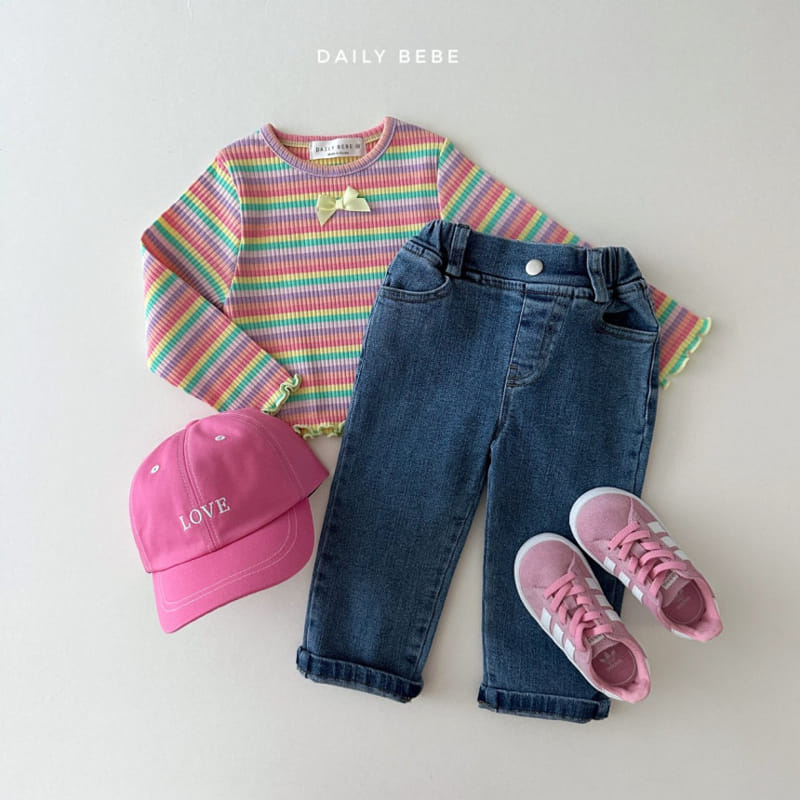 Daily Bebe - Korean Children Fashion - #discoveringself - Ribbon Crop Tee - 9