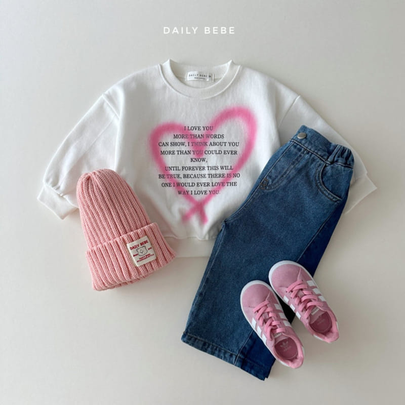 Daily Bebe - Korean Children Fashion - #fashionkids - Heart Spray Sweatshirt - 9